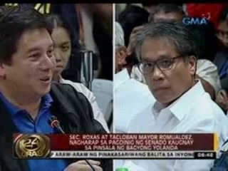 Roxas at Romualdez, nagharap sa pagdinig ng Senado kaugnay sa pinsala ng Yolanda