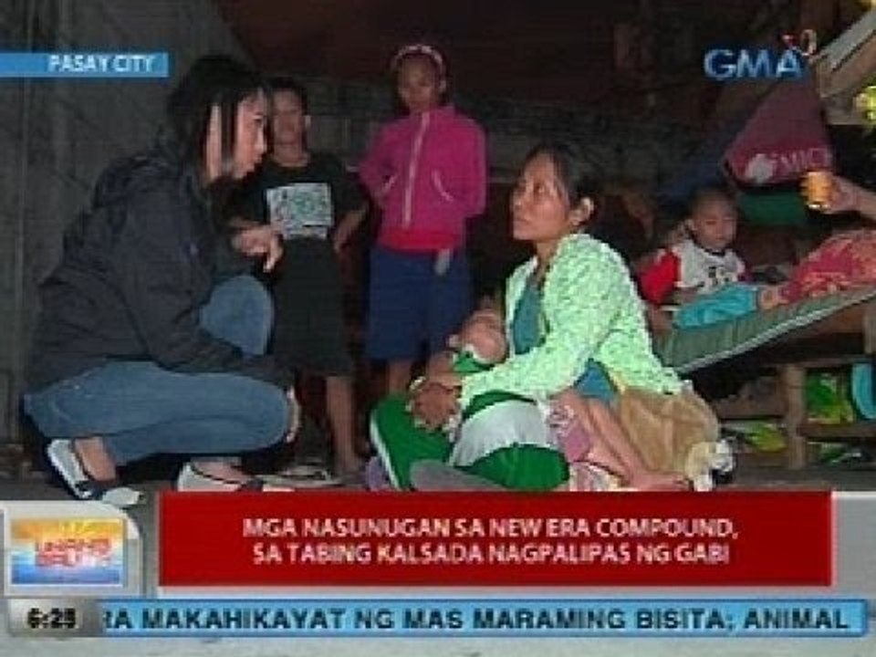 UB: Mga nasunugan sa New Era Compound sa Pasay, sa tabing kalsada nagpalipas ng gabi