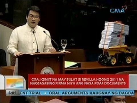 COA, iginiit na may sulat si Revilla noong 2011 na nagsasabing pirma niya ang nasa PDAF documents