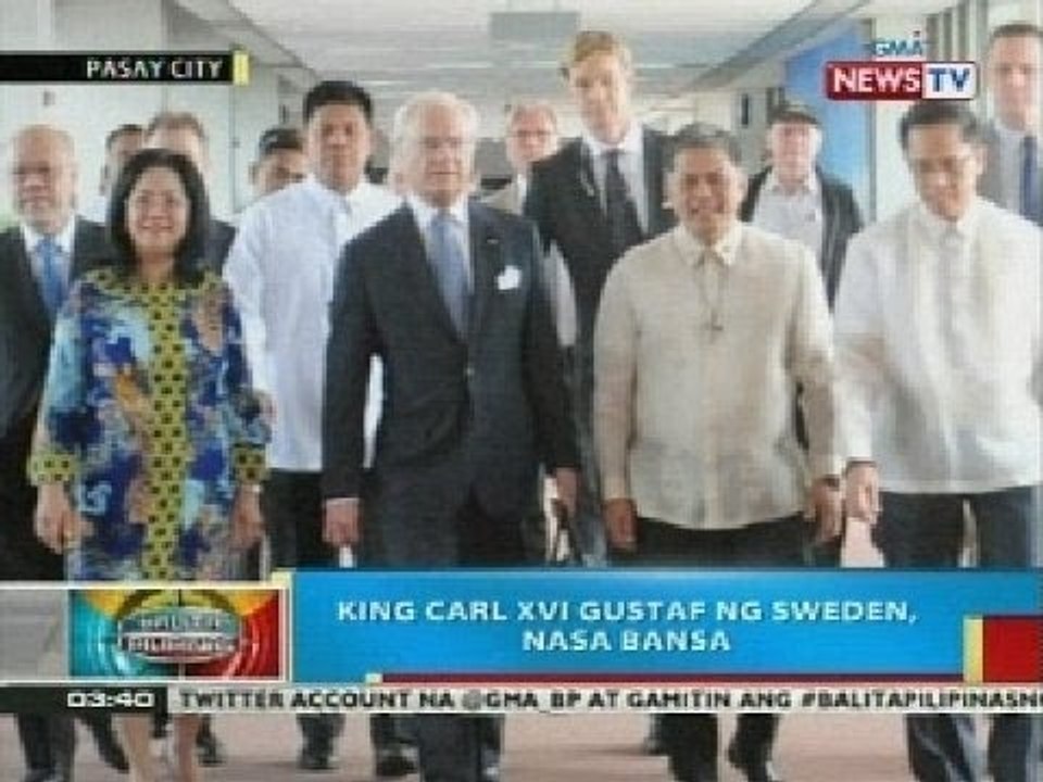 BP: King Carl XVI Gustaf ng Sweden, nasa bansa