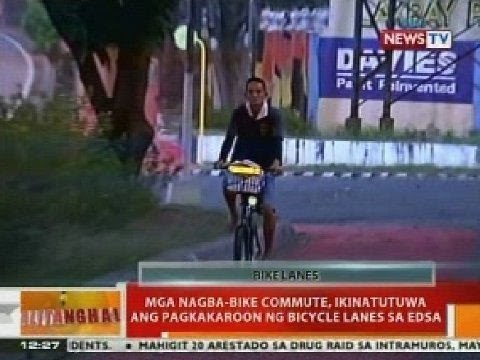 BT: Mga nagba-bike commute, ikinatuwa ang pagkakaroon ng bicycle lanes sa EDSA