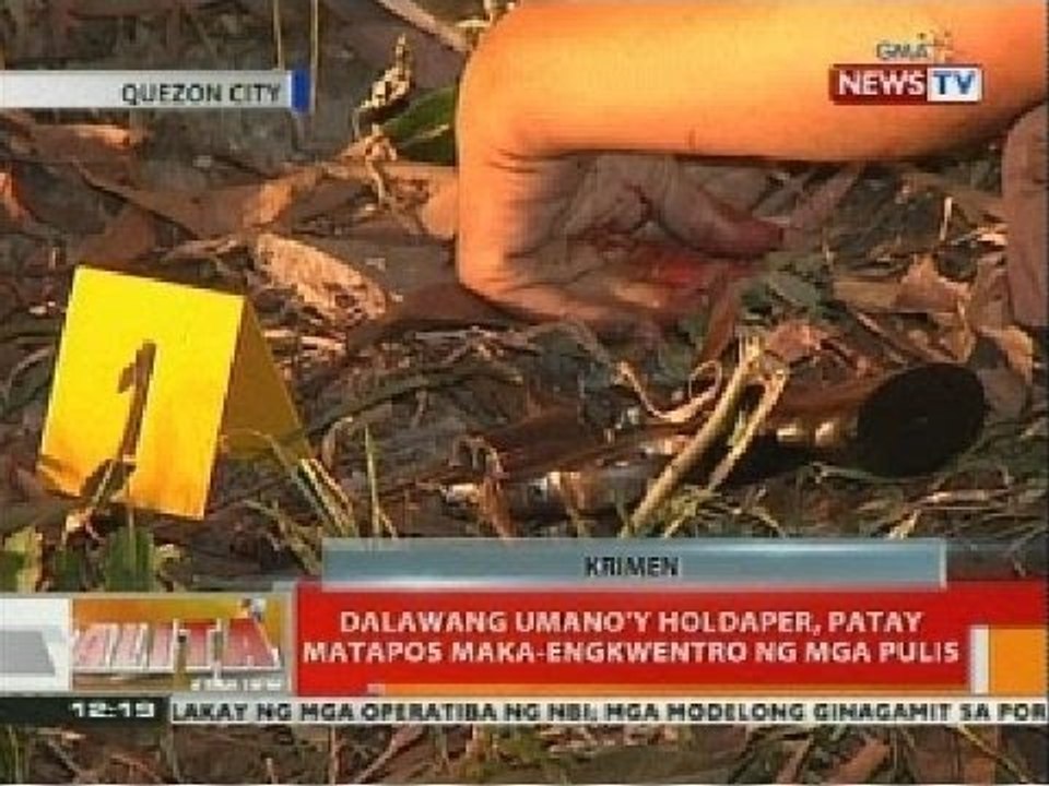 BT: Dalawang umano'y holdaper, patay matapos maka-engkwentro ng mga pulis