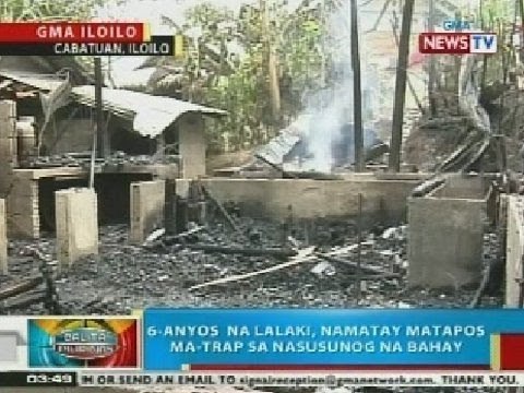 BP: 6-anyos na lalaki, namatay matapos ma-trap sa nasusunog na bahay sa Cabatuan, Iloilo