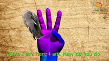 Elephant Finger family nursery children 3d animated rhymes for kids