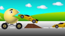 Colors for Children to Learn with Packman Cartoon Cars | Colours for Kids to Learn