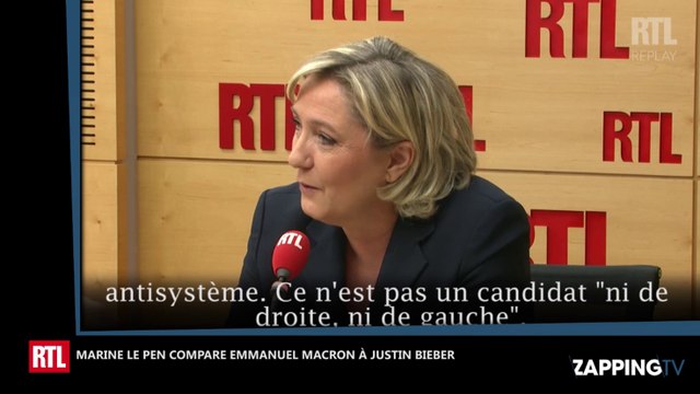 Marine Le Pen compare Emmanuel Macron à Justin Bieber (Vidéo)