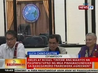 BT: Deles at Roxas, tiniyak ang maayos na pagpapatupad ng mga pinagkasunduan sa Bangsamoro agreement