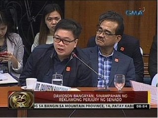 24 Oras: Davidson Bangayan, sinampahan ng perjury ng senado