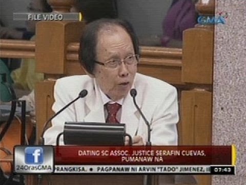 24Oras: Dating SC Assoc. Justice Serafin Cuevas, pumanaw na