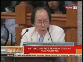 BT: Retired Justice Serafin Cuevas, pumanaw na