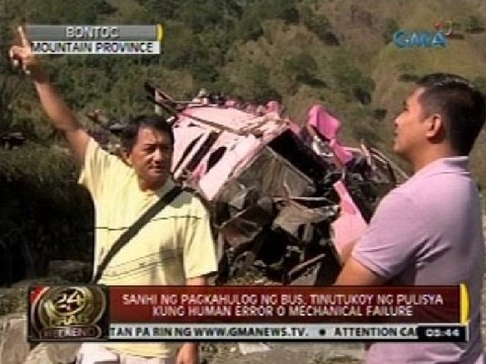 24oras: Sanhi ng pagkahulog ng bus sa Mt. Province, tinutukoy ng pulisya