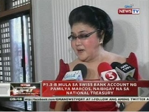 QRT: P1.3-B mula sa Swiss bank account ng pamilya Marcos, naibigay na sa National Treasury