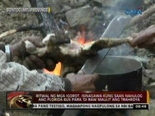 Ritwal ng mga Igorot, isinagawa sa lugar kung saan nahulog ang Florida Bus