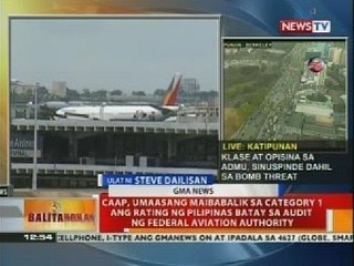 BT: CAAP: Wala pang resulta ang audit ng FAA para sa category rating ng Pilipinas