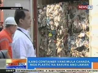 NTG: Ilang container vans mula Canada, mga plastic na basura ang laman
