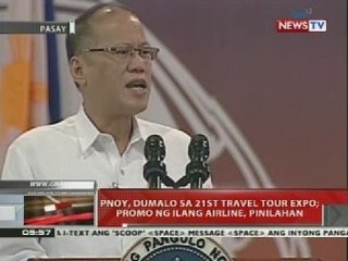 QRT: PNoy, dumalo sa 21st travel tour expo; promo ng ilang airline, pinilahan
