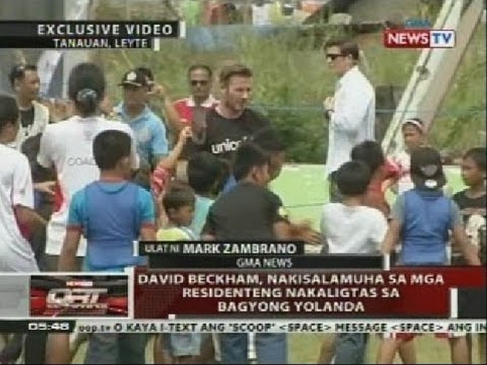 QRT: David Beckham, nakisalamuha sa mga residenteng nakaligtas sa Bagyong Yolanda
