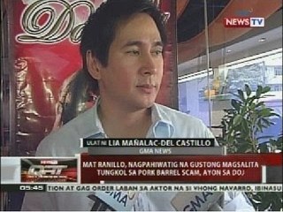 Mat Ranillo, nagpahiwatig na gustong magsalita tungkol sa pork barrel scam, ayon sa DOJ