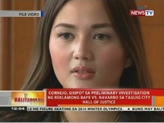 BT: Cornejo, sisipot sa preliminary investigation ng reklamong rape vs. Navarro sa Taguig