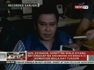 QRT: Sen. Estrada, iginiit na wala siyang natanggap