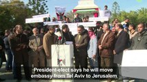 Palestinians in Gaza protest Trump's pledge to move US embassy