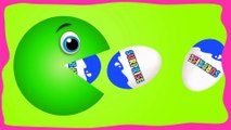 Learn Colors Packman Surprise Eggs - Learn Teach Colours to Children Kids Toddlers