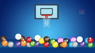 Learn Colors with Basket Ball Game - Truck with M&Ms for Children - Toddlers Kids Learning Videos
