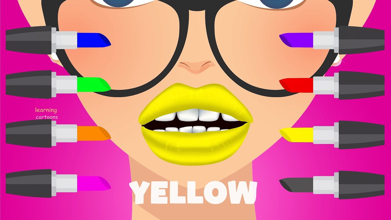 Learn Colors with Lipstick Colours to Kids Children Toddlers - Learning Funny Baby Play Videos