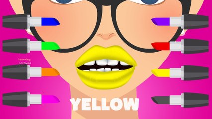 Learn Colors with Lipstick Colours to Kids Children Toddlers - Learning Funny Baby Play Videos