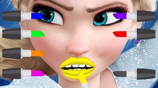 Learn Colors with Frozen Elsa Lipstick - Toys for Kids - Learning Colours with Lipstick for Children