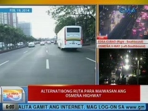 UB: Alternatibong ruta para maiwasan ang Osmeña Highway