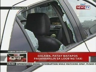 QRT: Dalawa, patay matapos pagbabarilin sa loob ng taxi
