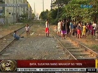 24ORAS: Bata, sugatan nang mahagip ng tren