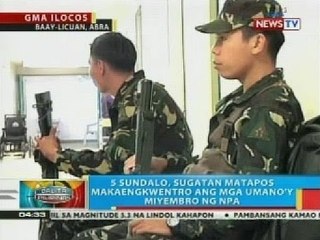 5 sundalo, sugatan matapos makaengkwentro ang mga umano'y miyembro ng NPA sa Abra