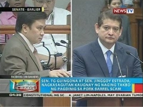 BP: Guingona, Estrada, nagkasagutan kaugnay ng naging takbo ng pagdinig sa pork barrel scam