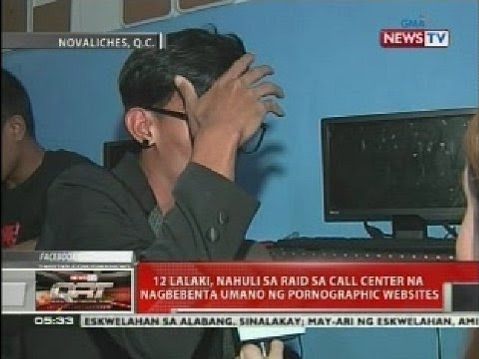 QRT: 12 lalaki, nahuli sa raid sa call center na nagbebenta umano ng pornographic websites