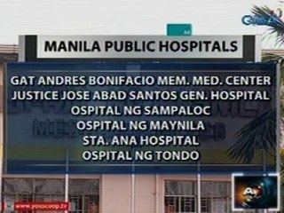 Pagpapagamot sa 5 pampublikong ospital sa Maynila, may bayad na