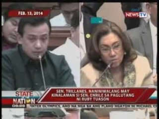 Sen. Trillanes, naniniwalang may kinalaman si Sen. Enrile sa paglutang ni Ruby Tuason