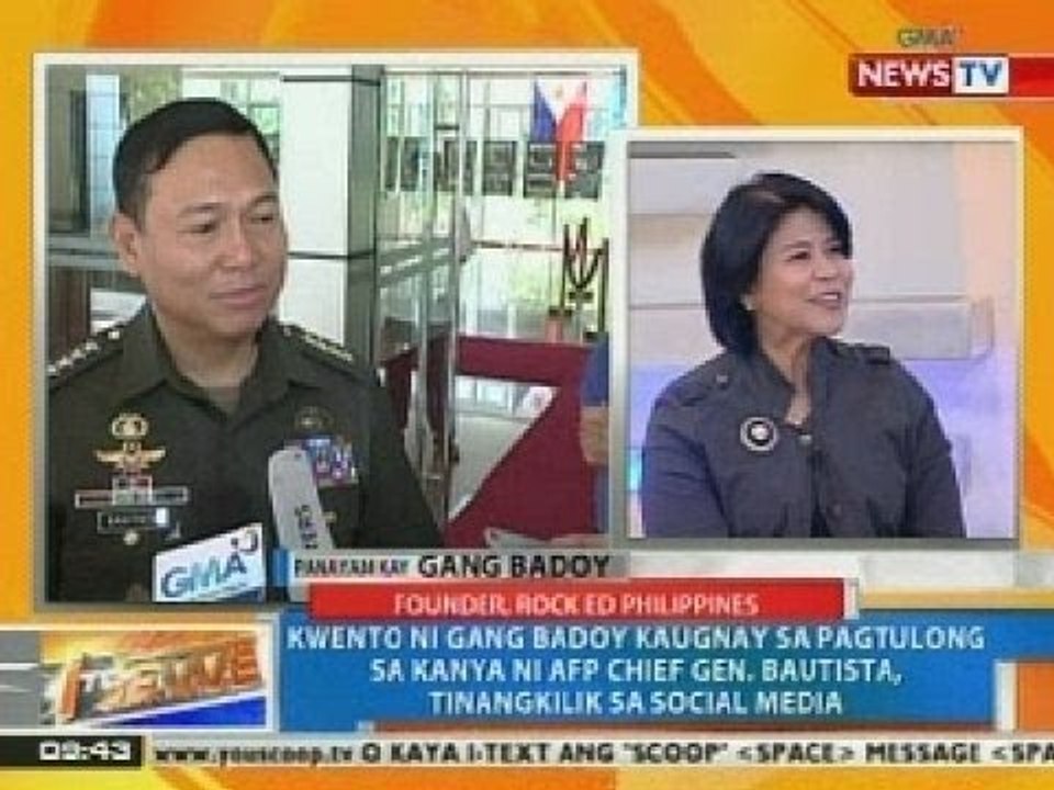 NTG: Kwento ni Gang Badoy kaugnay sa pagtulong sa kanya ni AFP Chief Gen. Bautista, tinangkilik