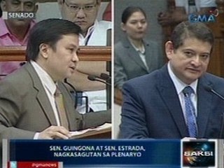 SAKSI: Sen. TG Guingona at Sen. Jinggoy Estrada, nagkasagutan sa plenaryo