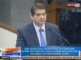 NTG: Guingona, dumepensa sa paratang ni Estrada na agad siyang nahusgahan kaugnay sa 'pork' scam