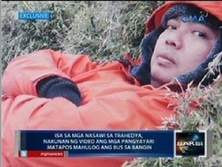 1 sa mga biktima ng Bontoc bus tragedy, nakunan ng video ang mga sandali matapos mahulog sa bangin