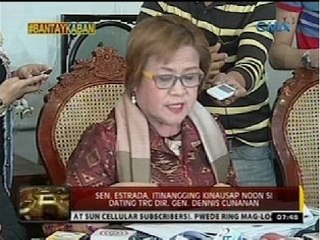 24oras:  Sen. Estrada, itinangging kinausap noon si dating TRC Dir. Gen. Dennis Cunanan