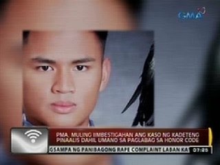 PMA, muling iimbestigahan ang kaso ng kadeteng pinaalis dahil umano sa paglabag sa honor code