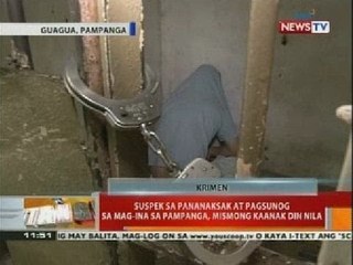 BT: Suspek sa pananaksak at pagsunog sa mag-ina sa Pampanga, mismong kaanak din nila
