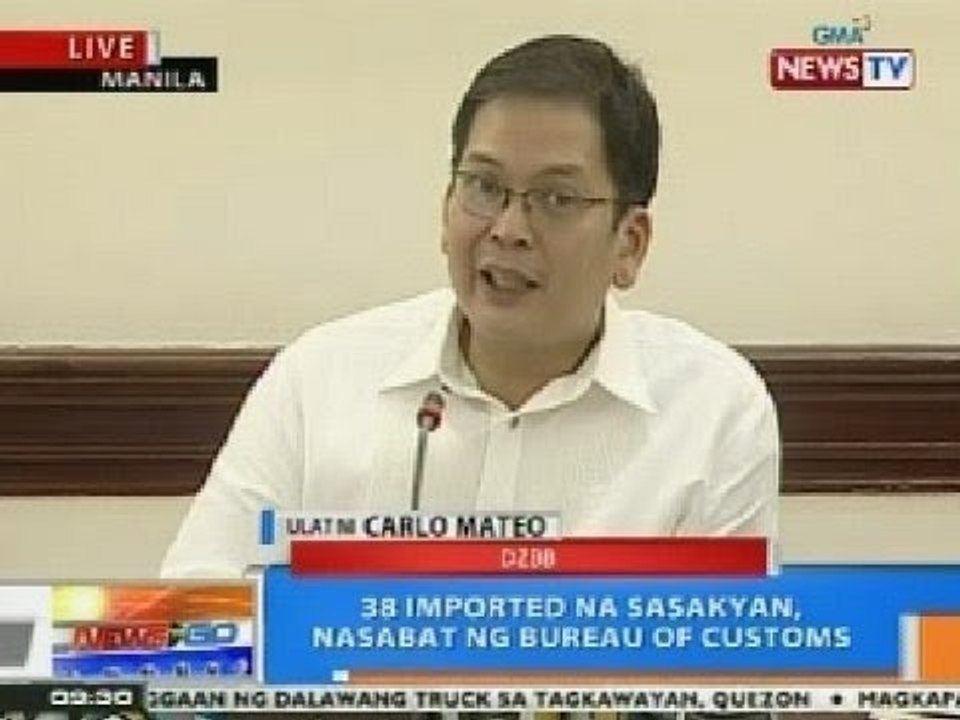 NTG: 38 imported na sasakyan, nasabat ng Bureau of Customs