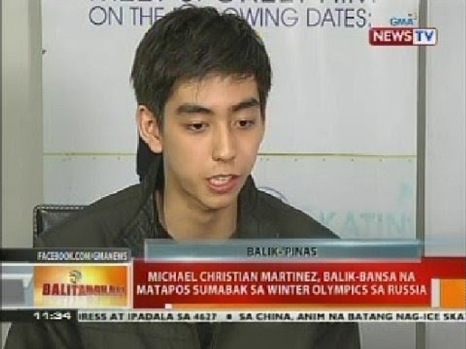 BT: Michael Christian Martinez, balik-bansa na matapos sumabak sa Winter Olympics