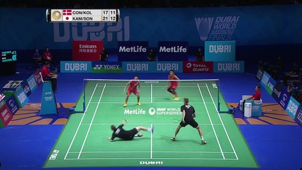 Echange musclé lors d'un match de badminton