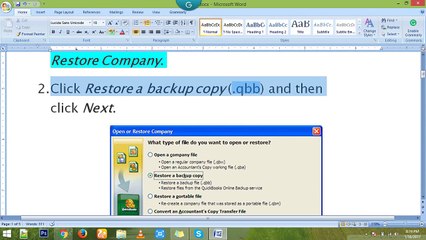 How to Restore QuickBooks Backup File? 18448308777 for Tech Help