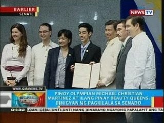 Michael Christian Martinez at ilang Pinay beauty queens, binigyan ng pagkilala sa Senado